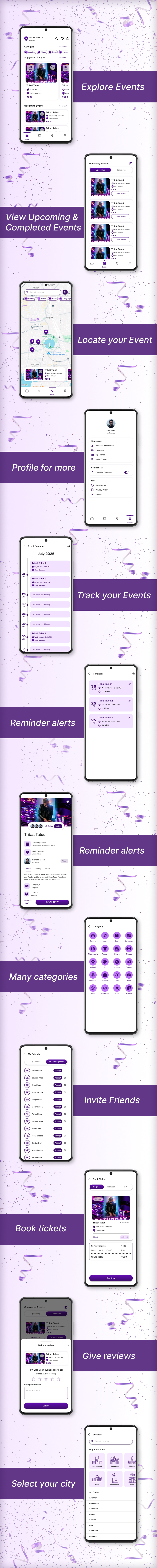 Funatick - Events, Ticket Booking, Tracking and Management Flutter App UI Kit